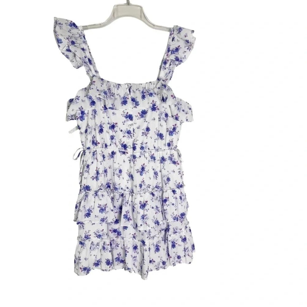 LOVE SHACK FANCY X Target Cotton Ruffled Floral Mini Dress Size M - Picture 5 of 11